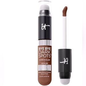 It Bye Bye dark spots concealed 
Smooths  out beautifully for flawless skin